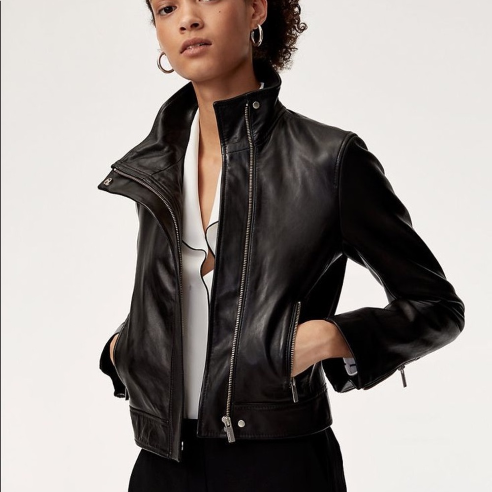 Aritzia Babaton Jagger Leather Jacket
